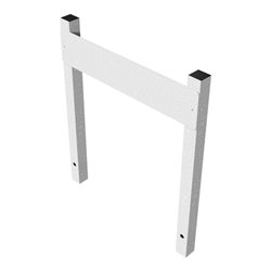 Schake Haltevorrichtung für Parkplatzbeschilderung, zum Einbetonieren, 2 Stützpfosten 40x40mm, + Kennzeichenhalter (inkl.), Höhe