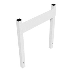 Schake Haltevorrichtung für Parkplatzbeschilderung, zum Einbetonieren, 2 Stützpfosten 40x40mm, + Kennzeichenhalter (inkl.), Höhe