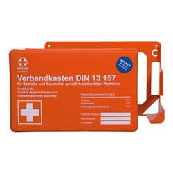 Gramm Medical Betriebsverbandkasten MINI detect,  DIN  13 157, orange