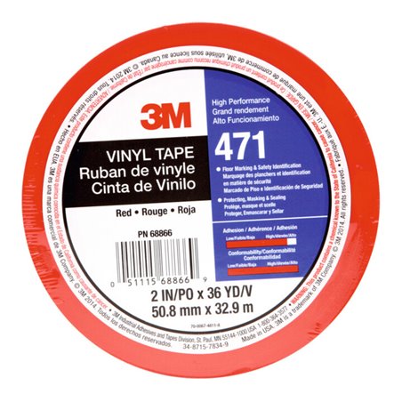 3M PVC-Klebeband weich, Farbe: RED