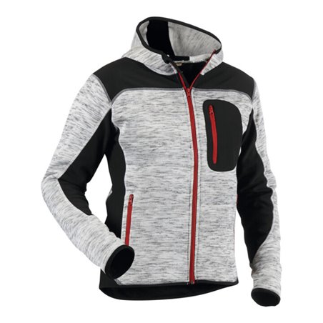 Blakläder Strickjacke, grau / schwarz, Unisex-Größe: 2XL