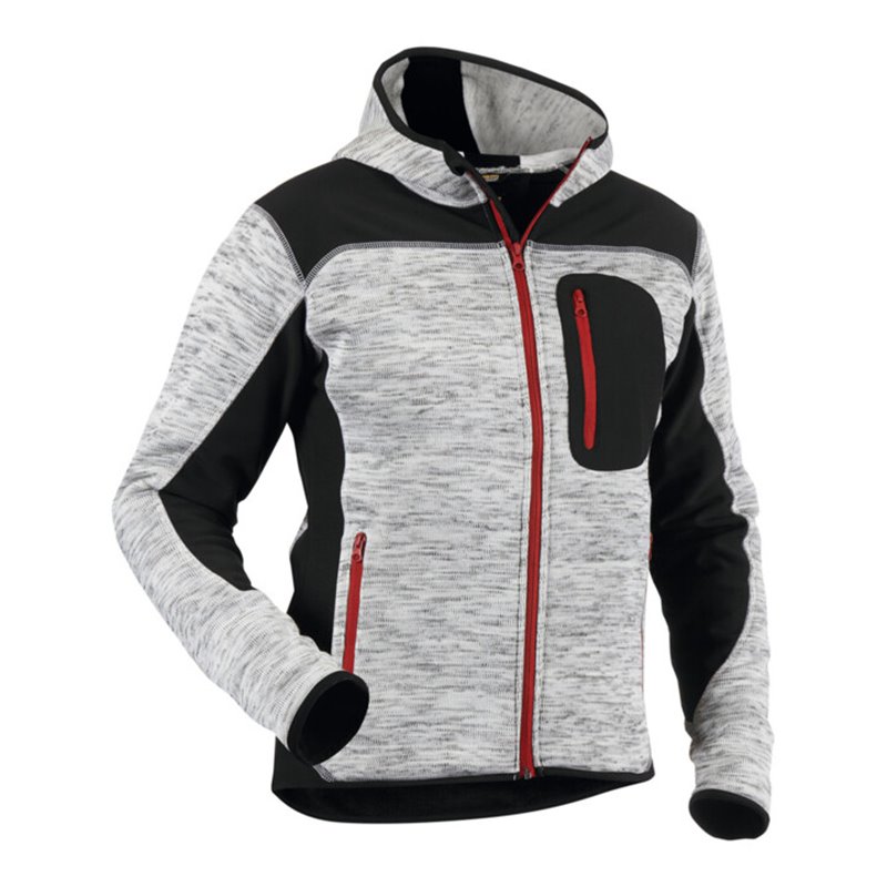 Blakläder Strickjacke, grau / schwarz, Unisex-Größe: 3XL