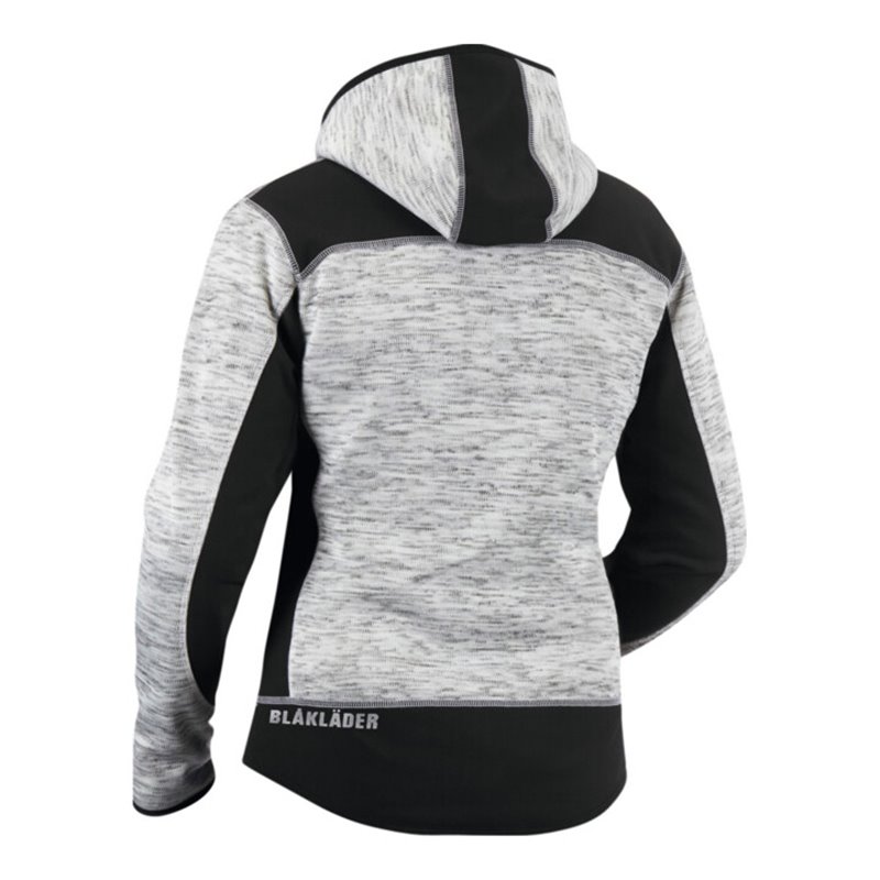 Blakläder Damen Strickjacke, grau / schwarz, Unisex-Größe: L