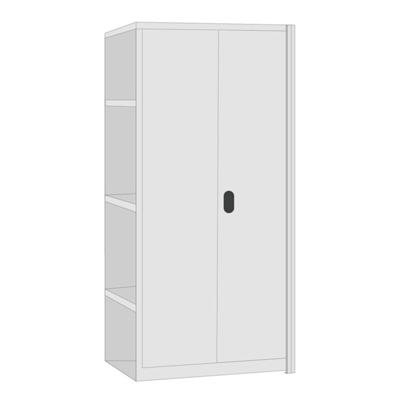 Regalwerk BERT-Regalmodul 6 Anbaufeld HxBxT 2000x1005x500 mm Stecksystem Rahmen RAL 7035