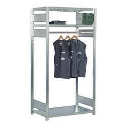 Regalwerk BERT-Garderobenregal Anbaufeld nicht erweiterbar HxBxT 2000x1005x600 mm verzinkt