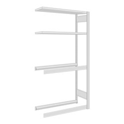 Regalwerk BERT-Garagenregal Anbaufeld Stecksystem Stahlblech verzi. HxBxT 2000x1005x400 mm