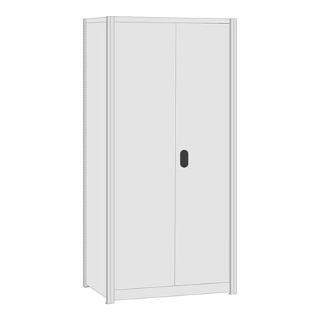 Regalwerk BERT-Regalmodul 6 Grundfeld HxBxT 2000x1005x500 mm Stecksystem Rahmen RAL 7035