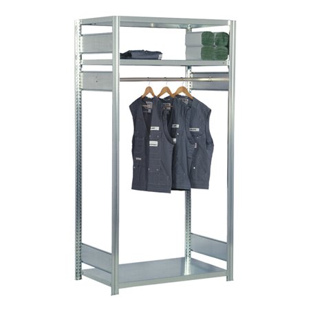 Regalwerk BERT-Garderobenregal Grundfeld erweiterbar HxBxT 2000x1005x600 mm verzinkt