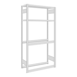 Regalwerk BERT-Garagenregal Grundfeld Stecksystem Stahlblech verzi. HxBxT 2000x1005x400 mm