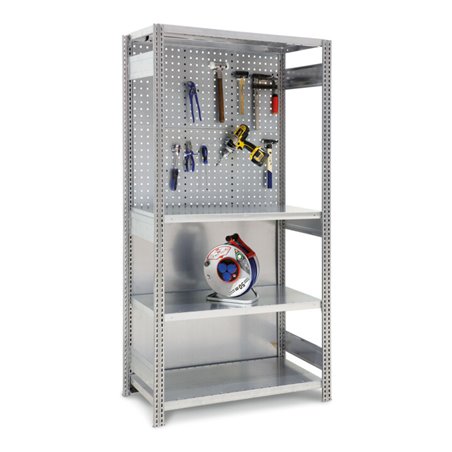 Regalwerk BERT-Werkstatt-Regal Grundfeld HxBxT 2000x1005x500 mm Stecksystem verzinkt