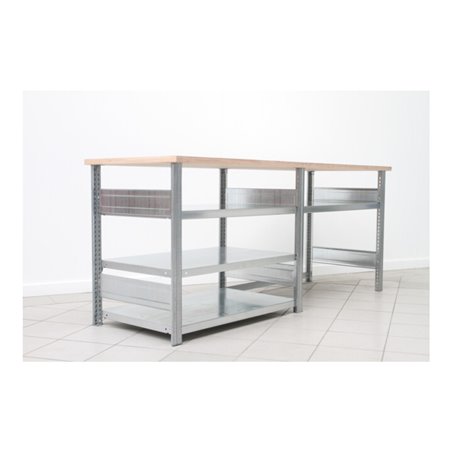 Regalwerk BERT-Werktisch Typ 3 HxBxT 880x2100x700 mm 1x1 Ebene, 1x3 Ebene Belastung 150 kg