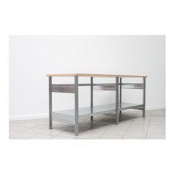 Regalwerk BERT-Werktisch Typ 2 HxBxT 880x2100x700 mm 1 Ebenen Stahlboden Belastung 150 kg