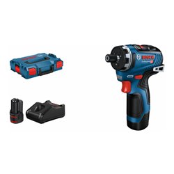 Bosch Akku-Schrauber GSR 12V-35 HX: 2 x Akku GBA 12V 3.0Ah, Schnellladegerät, L-BOXX