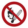 Verbotszeichen Feuer, offenes Licht und Rauchen verboten, Typ: 02600