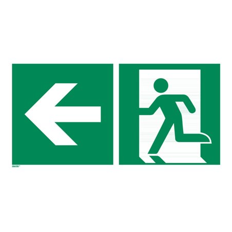 Rettungszeichen Rettungsweg links, Typ: 15300