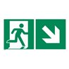 Rettungszeichen Rettungsweg rechts abwärts, Typ: 15300
