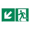 Rettungszeichen Rettungsweg links abwärts, Typ: 15300