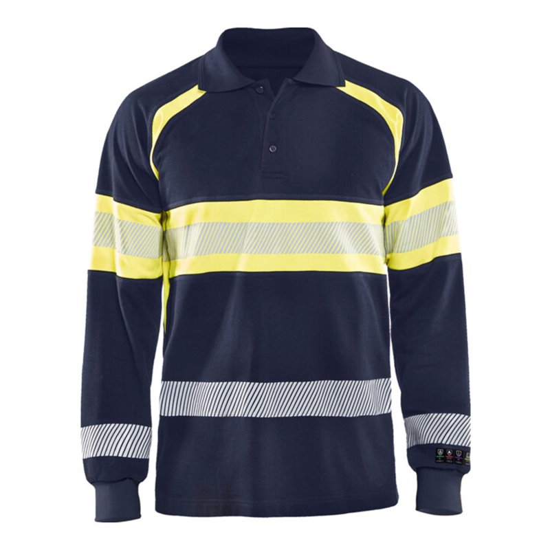 Blakläder Multinorm-Poloshirt, marineblau / gelb, Unisex-Größe: 2XL