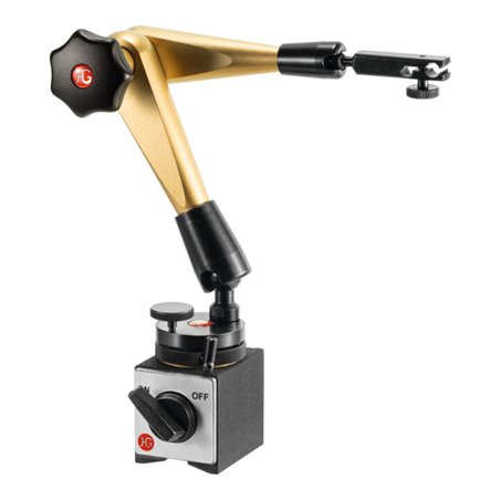 HG Hydraulisches Magnet-Messstativ (mit Fuß) mit mechanischer Feineinstellung am Fuß, Ausladung: 300 mm