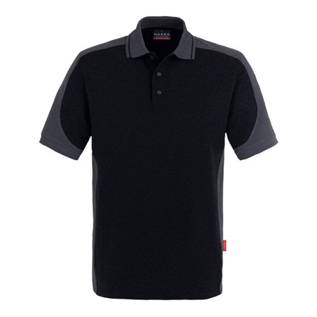 Hakro Polo-Shirt Contrast Performance, schwarz, Unisex-Größe: L