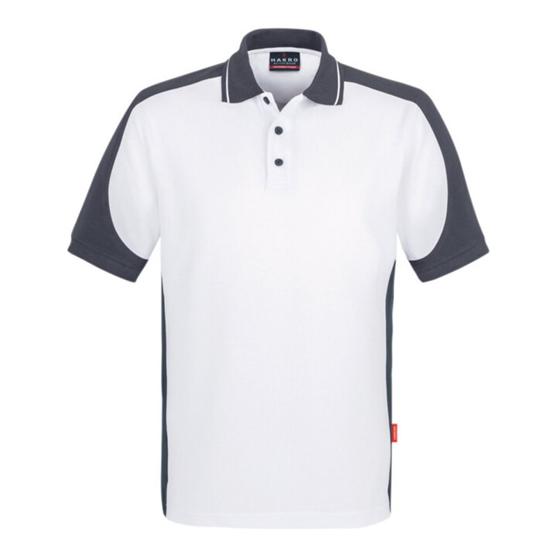 Hakro Polo-Shirt Contrast Performance, weiß, Unisex-Größe: 3XL