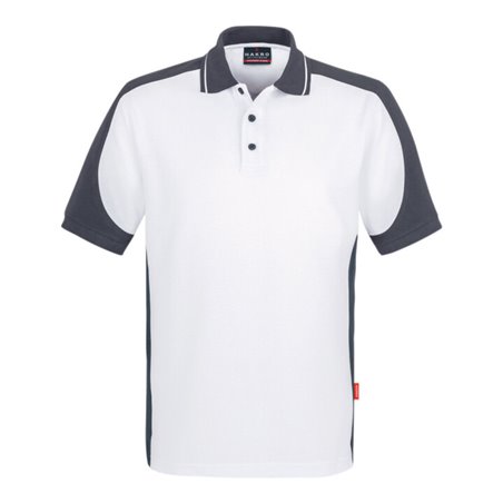 Hakro Polo-Shirt Contrast Performance, weiß, Unisex-Größe: XL