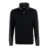 Hakro Zip-Sweatshirt Contrast Performance, schwarz, Unisex-Größe: L