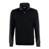 Hakro Zip-Sweatshirt Contrast Performance, schwarz, Unisex-Größe: S