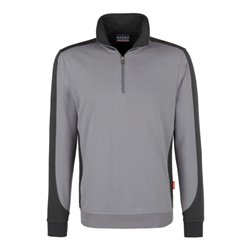 Hakro Zip-Sweatshirt Contrast Performance, titan, Unisex-Größe: L