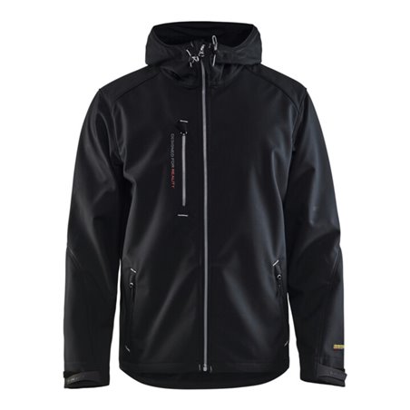 Blakläder Softshell Jacke, schwarz / silber, Unisex-Größe: 2XL