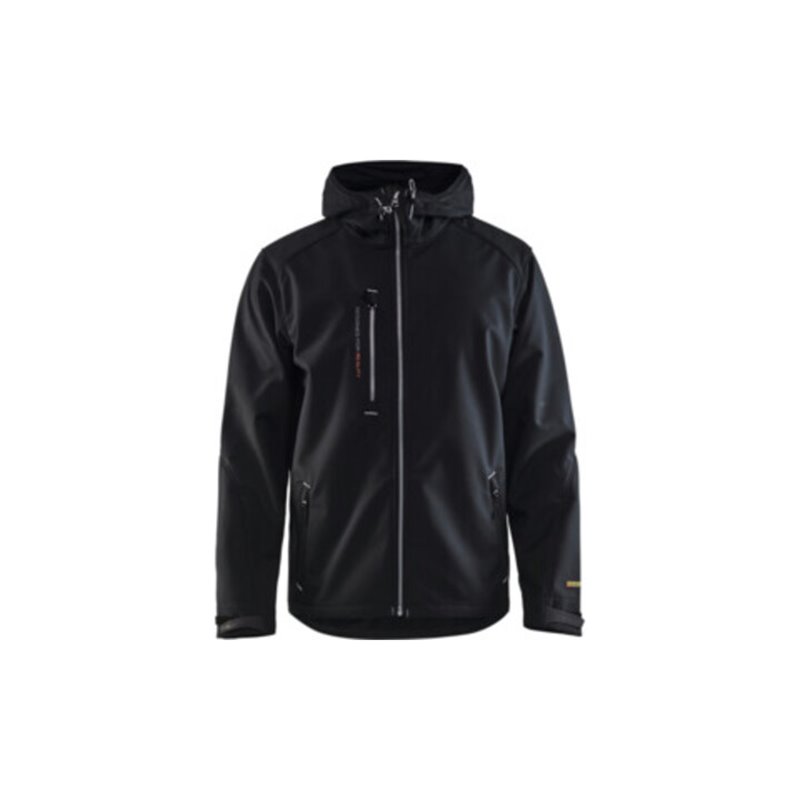Blakläder Softshell Jacke, schwarz / silber, Unisex-Größe: L