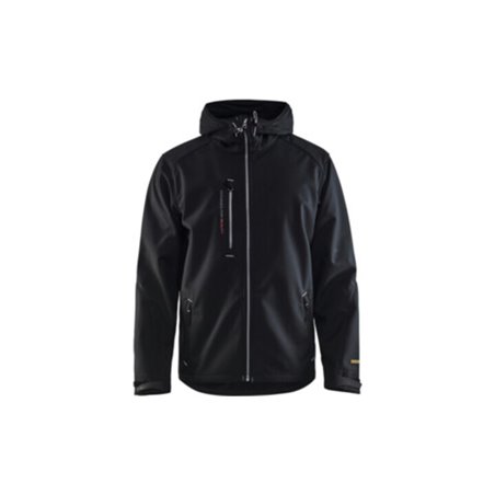 Blakläder Softshell Jacke, schwarz / silber, Unisex-Größe: L