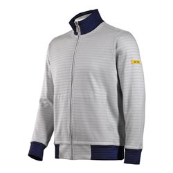 HB Tempex ESD Sweatjacke Conductex Cotton Knit, silbergrau, Größe: XL