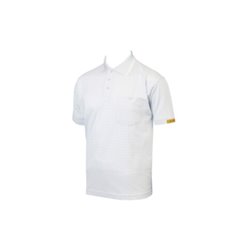 HB Tempex ESD Herren Polo-Shirt Conductex Cotton Knit, weiß, Größe: S