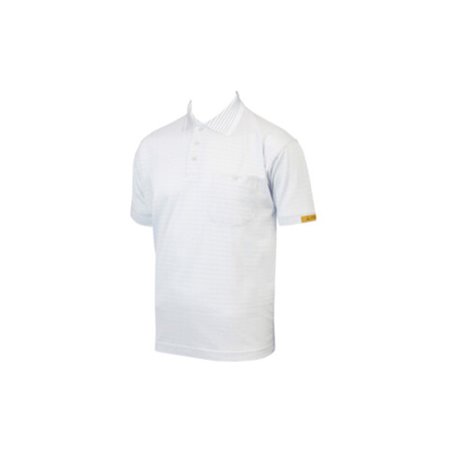 HB Tempex ESD Herren Polo-Shirt Conductex Cotton Knit, weiß, Größe: S