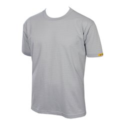 HB Tempex ESD T-Shirt Conductex Cotton Knit, silbergrau, Größe: L