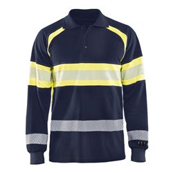 Blakläder Multinorm-Poloshirt, marineblau / gelb, Unisex-Größe: XL