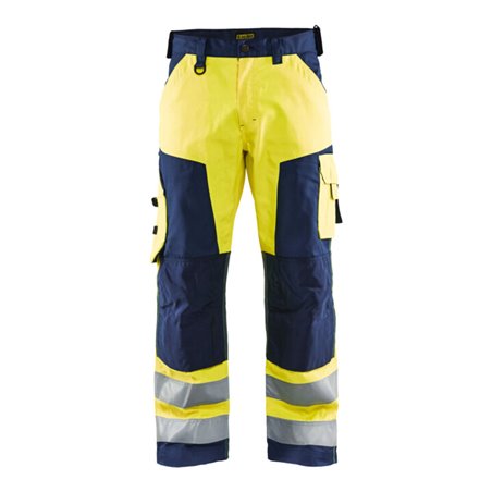 Blakläder Warnschutz-Bundhose, gelb / marineblau, Konfektionsgröße 56