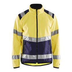 Blakläder Warnschutz-Softshell-Jacke, gelb / marineblau, Unisex-Größe: M