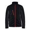 Blakläder Softshell Jacke Service Plus, schwarz / rot, Unisex-Größe: XL