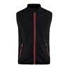Blakläder Softshell Weste Service Plus, schwarz / rot, Unisex-Größe: L