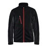 Blakläder Softshell Jacke Service Plus, schwarz / rot, Unisex-Größe: M