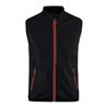 Blakläder Softshell Weste Service Plus, schwarz / rot, Unisex-Größe: M