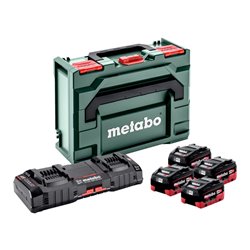 Metabo Basis-Set 4x LiHD 10Ah + ASC 145 DUO + metaBOX