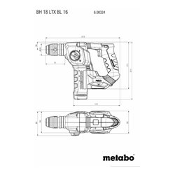 METABO Akku-Bohrhammer mit Li-Ion AkkuBHLTX16