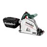 Metabo Akku-Tauchkreissäge KT 18 LTX 66 BL Set mit Führungsschiene FS 160 metaBOX 340 18V 2x8Ah LiHD + ASC 145