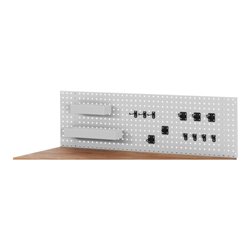 STIER Lochplatte BxTxH 1000x15x450mm inkl. 12-teiligem Werkzeuhhalterset und 2 Ablagekästen