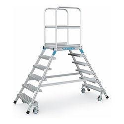 ZARGES Podesttreppe beidseitig Gitter