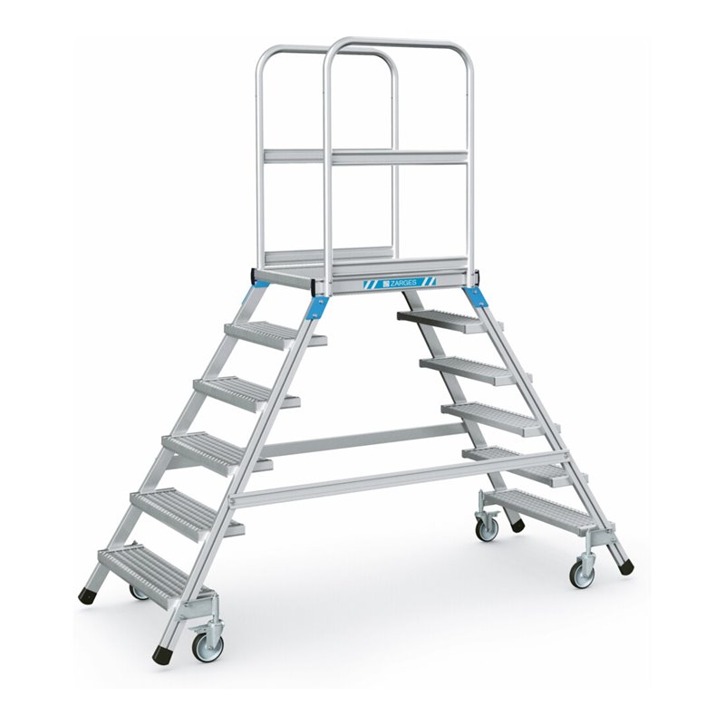 ZARGES Podesttreppe beidseitig Gitter
