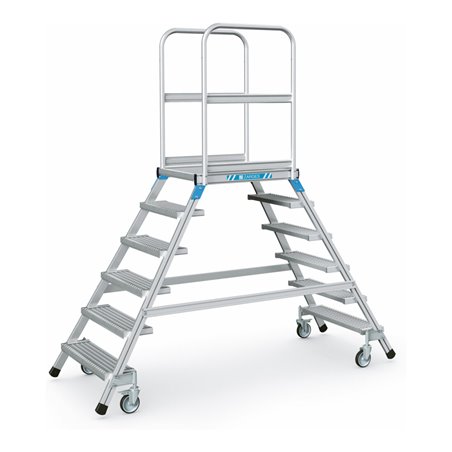 ZARGES Podesttreppe beidseitig Gitter